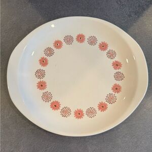 Vintage Original Stetson Oven Safe Serving Platter Pink Daisy Design